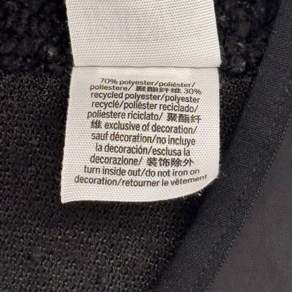 Victorias Secret Pink Black Sherpa Fleece Jacket size large Snap pockets - Picture 3 of 12